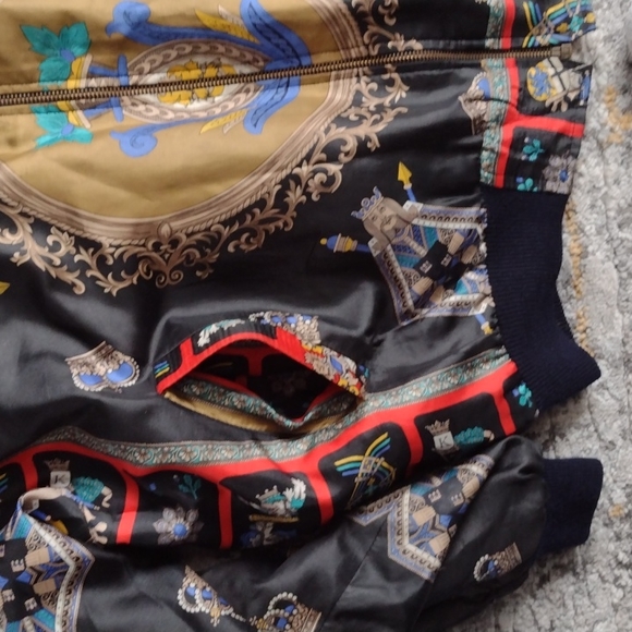 Gamblers Jacket, silk, women's L, Vintage - Picture 4 of 8